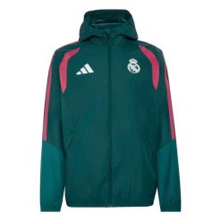 Kurtka wodoodporna All Weather Real Madrid Tiro 2026/27. Zielone kurtki Adidas, l, bez wzorów, bez kaptura. Za 423.00 zł.
