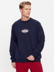 Reebok Bluza Sporting Goods IM1503 Granatowy Regular Fit. Niebieskie bluzy Reebok, m, bez wzorów, z bawełny, bez kaptura. Za 189.99 zł.
