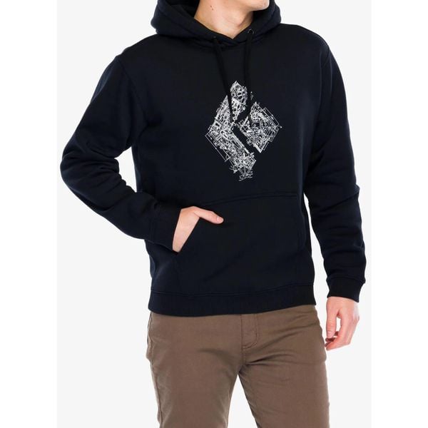 Bluza z kapturem męska Black Diamond Engineered Diamond Pullover Hoody. Czarne bluzy Black Diamond, m, bez wzorów, z kapturem. Za 312.99 zł.