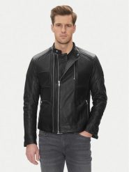 Serge Pariente Kurtka skórzana Couture Czarny Slim Fit. Czarne kurtki Serge Pariente, m, bez wzorów, ze skóry, bez kaptura. Za 1,699.00 zł.