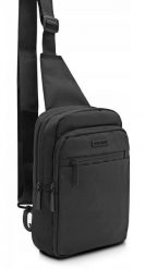 Czarna, Męska Torba na Ramię Typu Crossbody - Pako Jeans. Czarne torby na ramię Pako Jeans, bez wzorów, z jeansu, na ramię, małe, bez dodatków. Za 85.00 zł.