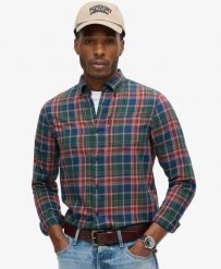 Superdry Koszula Vintage Check z Bawełny Organicznej. Koszule Superdry, m, z aplikacjami, z bawełny, bez kołnierzyka, bez ramiączek. Za 308.45 zł.
