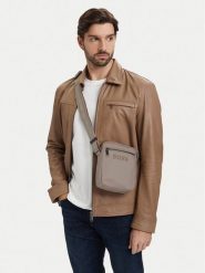 BOSS Saszetka Catch 3.0 NS Zip 50511961 Beżowy. Brązowe torby na ramię Boss, bez wzorów, z materiału, bez dodatków. Za 449.99 zł.