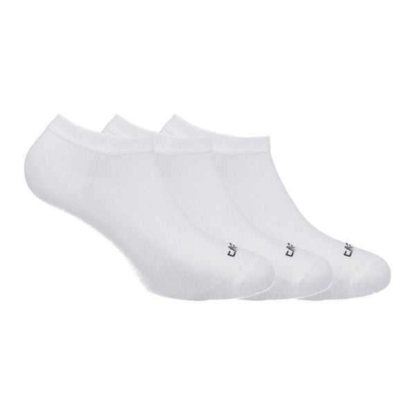 Zestaw 3 par niewidzialnych skarpetek CMP. Białe skarpety CMP, bez wzorów, z tkaniny. Za 39.00 zł.