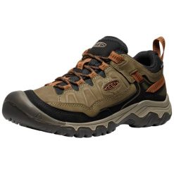 Buty trekkingowe męskie KEEN Targhee IV WP. Brązowe buty turystyczne 909, bez wzorów, z materiału, bez zapięcia, narciarskie. Za 706.50 zł.