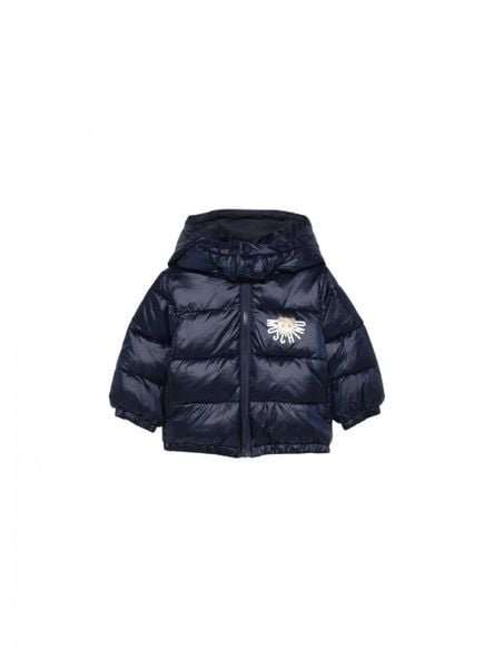 Kurtka puchowa Moschino MUS032 black. Czarne kurtki MOSCHINO, l, bez wzorów, z materiału, bez kaptura. Za 1,645.85 zł.