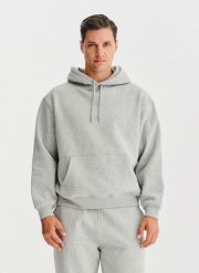 PAKO LORENTE - Szara bluza dresowa z kapturem. Szare bluzy z kapturem Pako Lorente, l, bez wzorów, z bawełny, z kapturem. Za 199.99 zł.