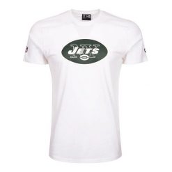 Koszulka New York Jets NFL. Białe t-shirty sportowe New Era, bez wzorów, bez ramiączek, do piłki nożnej. Za 184.00 zł.