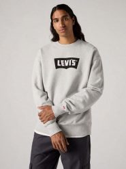 Levi's Bluza w kolorze jasnoszarym rozmiar: L. Szare bluzy Levi's®, l, bez wzorów, z bawełny, bez kaptura. Za 149.95 zł.