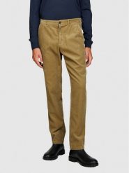 Sisley Chinosy 4SFRSF03D Beżowy Regular Fit. Brązowe eleganckie spodnie Sisley, m, ze sztruksu. Za 229.99 zł.