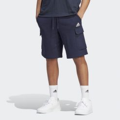 Spodenki krótkie męskie addidas Essentials. Niebieskie szorty Adidas, m, bez wzorów, sportowe. Za 140.99 zł.