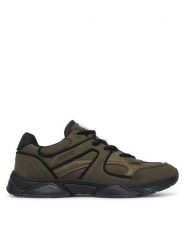 Guess Sneakersy FMFCAR ELE12 Zielony. Zielone buty sportowe casual Guess, z aplikacjami, ze skóry, bez zapięcia. Za 584.99 zł.