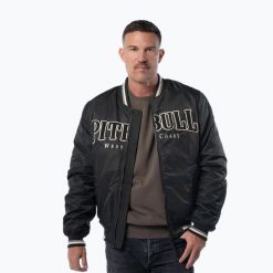 Kurtka męska Pitbull Detroit Baseball. Czarne kurtki PITBULL, m, bez wzorów, z materiału, bez kaptura. Za 299.99 zł.