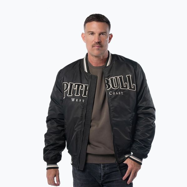 Kurtka męska Pitbull Detroit Baseball. Czarne kurtki PITBULL, m, bez wzorów, z materiału, bez kaptura. Za 299.99 zł.