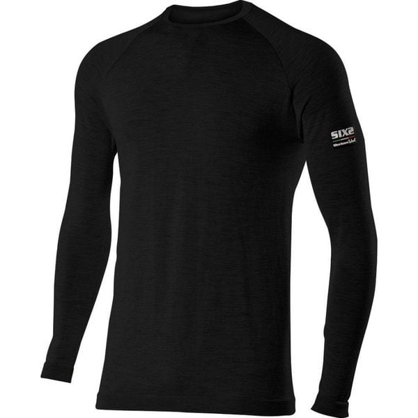 Jersey Sixs TS2 Merinos. Czarne bielizna termoaktywna SIXS, l, bez wzorów, z jersey, bez ramiączek. Za 395.55 zł.