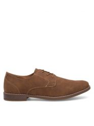 Lanetti Półbuty MYL8428-9 Brązowy. Brązowe eleganckie półbuty Lanetti, bez wzorów, z tworzywa sztucznego, bez obcasa, bez zapięcia. Za 139.99 zł.