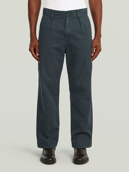 G-Star Spodnie chino w kolorze granatowym rozmiar: W38/L34. Niebieskie eleganckie spodnie G-Star, l, retro. Za 219.08 zł.
