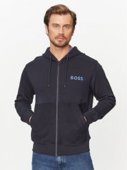 Boss Bluza Zedoublehood 50501974 Granatowy Regular Fit. Niebieskie bluzy Boss, m, bez wzorów, z bawełny, bez kaptura. Za 579.99 zł.