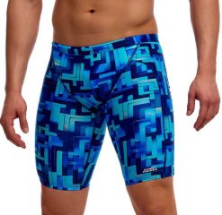 Spodenki do pływania Jammery Funky Trunks You Blued. Niebieskie krótkie spodenki sportowe Funky Trunks, m, bez wzorów, z materiału. Za 219.00 zł.