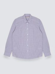 Koszula męska w drobną kratę niebieska Gubinertos 401. Niebieskie koszule BIG STAR, l, bez wzorów, z bawełny, bez kołnierzyka, bez ramiączek. Za 229.99 zł.