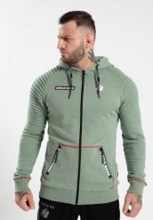Georgia Bluza z kapturem zapinana na suwak - Zielony. Zielone bluzy z kapturem GORILLA WEAR, xl, bez wzorów, z bawełny, z kapturem. Za 407.00 zł.