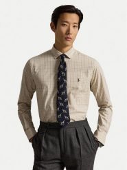 Polo Ralph Lauren Koszula 710B22586001 Beżowy jasny Regular Fit. Brązowe koszule Polo Ralph Lauren, l, bez wzorów, z bawełny, bez kołnierzyka, bez ramiączek. Za 619.99 zł.