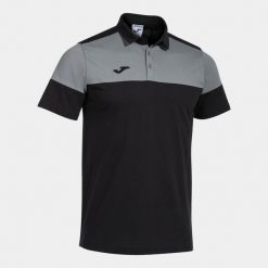 Polo Joma Crew V. Czarne koszulki polo sportowe Joma, bez wzorów, bez kołnierzyka, bez ramiączek, do piłki nożnej. Za 127.75 zł.
