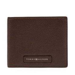 Duży Portfel Męski Tommy Hilfiger. Brązowe portfele Tommy Hilfiger, bez wzorów. Za 199.99 zł.