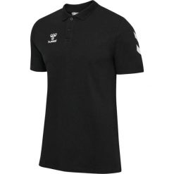 Polo Hummel Go 2.0 Chevron. Czarne koszulki polo Hummel, bez wzorów, bez ramiączek, do piłki nożnej. Za 217.00 zł.