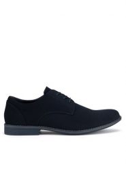 Lanetti Półbuty M16SS025-43 Granatowy. Niebieskie eleganckie półbuty Lanetti, bez wzorów, z syntetyku, bez obcasa, bez zapięcia. Za 119.99 zł.
