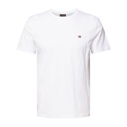 Koszulka męska Napapijri Salis. Białe t-shirty sportowe Napapijri, bez wzorów, bez ramiączek, trekkingowe. Za 119.99 zł.