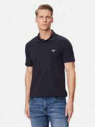 Emporio Armani Polo EM000571 AF20424 UB102 Granatowy Regular Fit. Niebieskie koszulki polo Emporio Armani, m, bez wzorów, z bawełny, bez kołnierzyka, bez ramiączek. Za 419.99 zł.