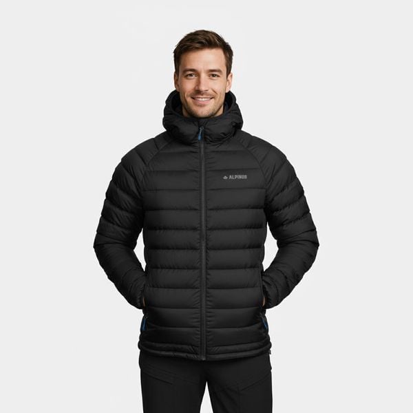 Kurtka ocieplana męska Alpinus Hozat. Czarne kurtki Alpinus, m, bez wzorów, z puchu, bez kaptura. Za 319.99 zł.