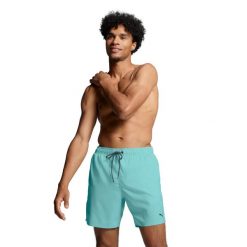 Męskie kąpielówki Puma, średniej długości, Electric Mint. Zielone kąpielówki Puma, m, bez wzorów. Za 216.99 zł.