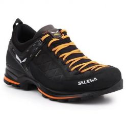 Buty trekkingowe męskie Salewa Buty Męskie MS Mtn Trainer 2 Gtx. Brązowe buty trekkingowe Salewa, bez wzorów, z materiału, bez zapięcia. Za 849.99 zł.