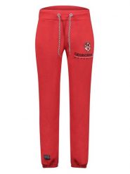 Geographical Norway Spodnie dresowe "Mvick" w kolorze czerwonym rozmiar: XL. Czerwone spodnie treningowe długie Geographical Norway, xl, bez wzorów, z dresówki. Za 112.83 zł.