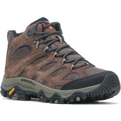 Buty Trekkingowe Męskie Merrell Moab 3 Mid Gore-Tex. Brązowe buty turystyczne Merrell, bez wzorów, z gore-texu, bez zapięcia, trekkingowe, gore-tex. Za 629.99 zł.