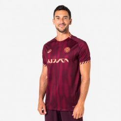 Koszulka piłkarska krótki rękaw Kipsta Viralto II. Brązowe bluzki z długim rękawem KIPSTA, m, bez wzorów, z elastanu, bez kołnierzyka, bez ramiączek. Za 119.99 zł.