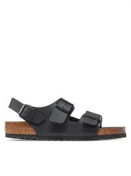 Birkenstock Sandały Milano 1024997 Czarny. Czarne sandały Birkenstock, ze skóry, bez zapięcia. Za 379.99 zł.