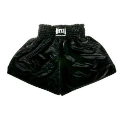 Dorosły Boks Szorty Metal Boxe Muay Thai, Czarny. Czarne szorty METAL BOXE, m, bez wzorów, sportowe. Za 154.00 zł.