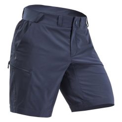 Spodenki turystyczne męskie Quechua MH100. Szare szorty QUECHUA, l, bez wzorów, z materiału, sportowe. W wyprzedaży za 49.99 zł.