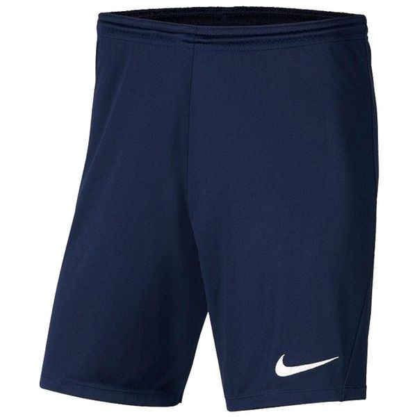 Spodenki sportowe męskie Nike Park III Shorts. Niebieskie krótkie spodenki sportowe Nike, l, bez wzorów, z materiału. Za 62.99 zł.
