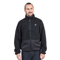 Bluza męska Rossignol Fleece Sweat. Czarne bluzy Rossignol, l, bez wzorów, bez kaptura. Za 459.99 zł.