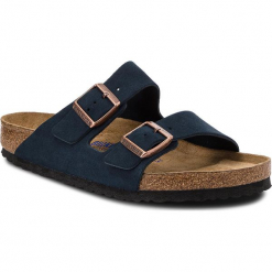 Klapki BIRKENSTOCK - Arizona Bs 1012423 Navy. Niebieskie klapki marki Birkenstock, ze skóry. W wyprzedaży za 259.00 zł.