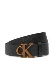 Calvin Klein Pasek Męski Monogram Buckle Fixed Belt 35Mm LV04G7025G Czarny. Czarne paski CALVIN KLEIN, bez wzorów, ze skóry. Za 239.99 zł.