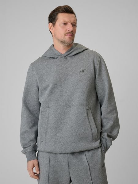 4F Bluza dresowa regular z kapturem męska - szara XXL. Szare bluzy 4F, m, bez wzorów, z dresówki, z kapturem. Za 249.99 zł.