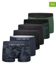 Camano Bokserki (6 par) w kolorze granatowo-zielonym rozmiar: XL. Niebieskie bokserki camano, xl, bez wzorów. Za 100.99 zł.