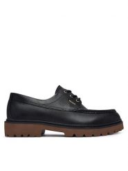 HUGO Półbuty Draven 50573692 Czarny. Czarne eleganckie półbuty Hugo, bez wzorów, ze skóry, bez obcasa, bez zapięcia. Za 764.99 zł.