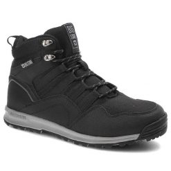 Trekkingi męskie Big Star, z materiału tekstylnego z wysoką cholewką klasycznym sznurowaniem na metalowych hakach, czarne, KK174371 906. Czarne trekkingi BIG STAR, bez wzorów, ze skóry ekologicznej, przed kolano, bez zapięcia. Za 205.00 zł.