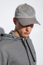 Czapka z daszkiem Emporio Armani bejsbolówka 627522-CC995-00041. Szare czapki z daszkiem Emporio Armani, bez wzorów, z bawełny. Za 209.00 zł.